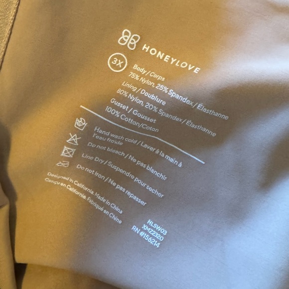 NEW Honeylove Superpower Shorts Shapewear Sand Tan Plus Size 3X NWT - Picture 9 of 9